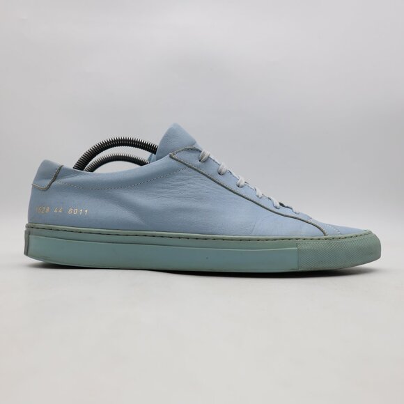 Common Projects Achilles Low Men's EU 44 Leather Powder Blue Trainers Sneakers - Picture 1 of 12